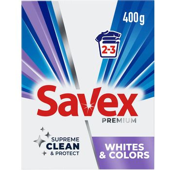 Порошок SAVEX д/ручн прання White&Color 22*400г 98066 фото