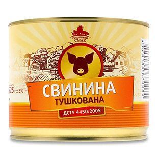 Тушонка з/б Свинина Родинний Смак 525г 19312 фото
