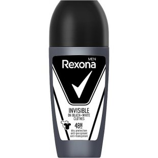 Дезодорант чол REXONA ролик Black white 6*50мл 96840 фото