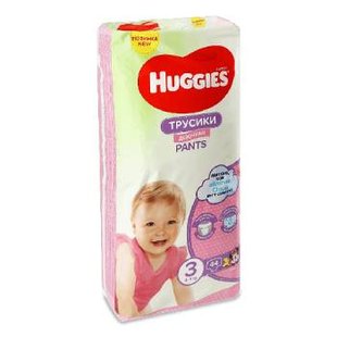 Трусики HUGGIES 3 д/дів. 2*44шт 44098 фото