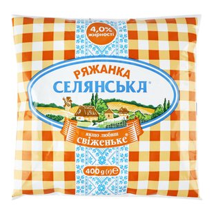 Ряженка Селянська 4% П/Е 20*400г 34238 фото