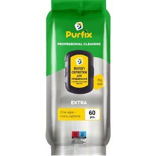Серветки вологі д/прибиранняPurfix Extra 60шт 24052 фото