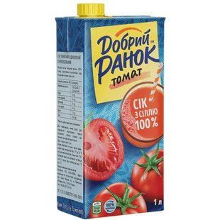 Сік Ранок 1л Томатний 32240 фото