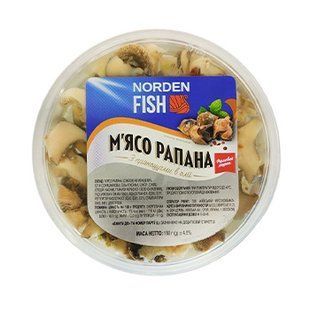 Морепродукт М'ясо Рапана в Олії 180г НорденФіш 23329 фото