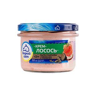 Паста Рибна ВодСвіт Крем Лосось Трюфелем с\б 160г 25763 фото