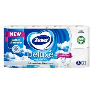 Туалетний папір Zewa Deluxe Білий 3ш 8шт 23232 фото