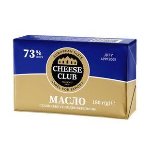 Масло КлубСиру Селянське 73% 180г 25118 фото