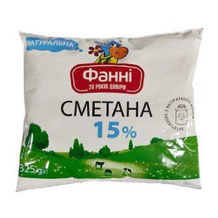 Сметана Фані 15% 325г 23903 фото