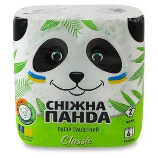 Туалетний папір СНІЖНА ПАНДА Класік 2шари 4шт 51101 фото